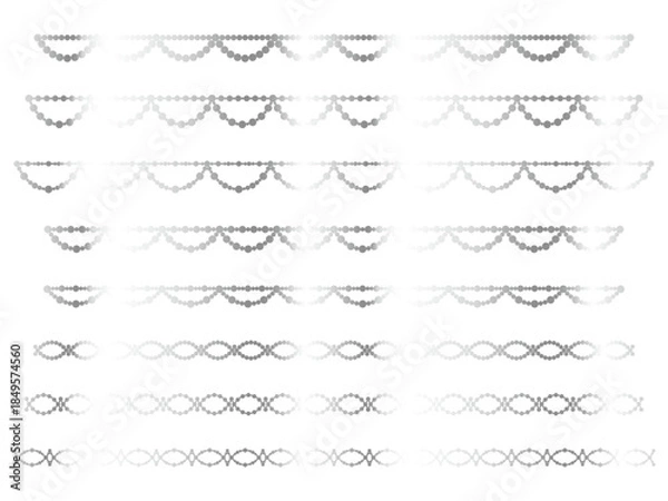 Obraz 丸、半円ラインうろこ1、6白