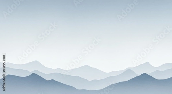 Obraz Misty mountain range