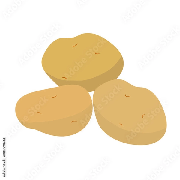 Obraz じゃがいものイラスト　炭水化物の多い野菜