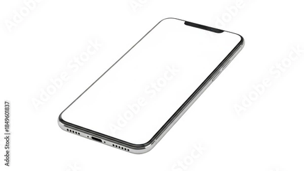 Obraz Smartphone screen isolated on transparent background