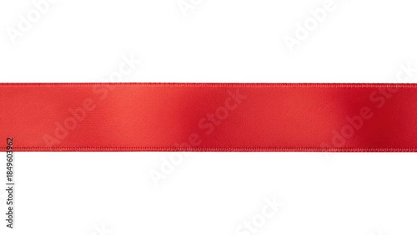 Obraz Red ribbon isolated on transparent background