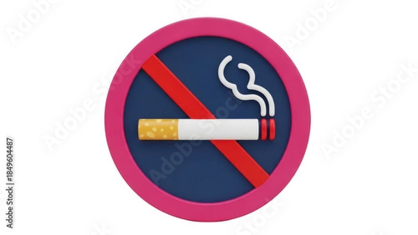 Obraz No smoking sign isolated on transparent background