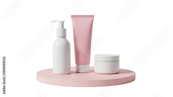 Obraz Skincare products isolated on transparent background