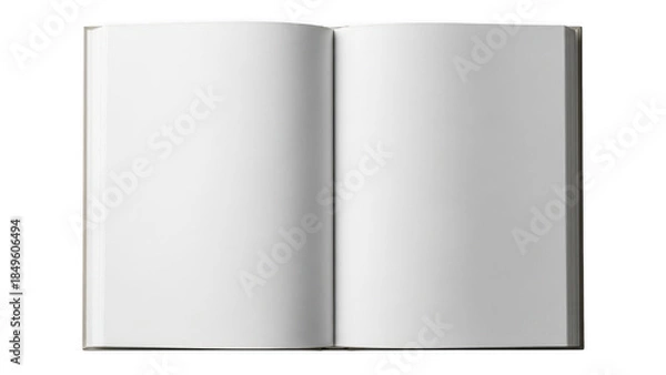 Obraz Open book pages isolated on transparent background