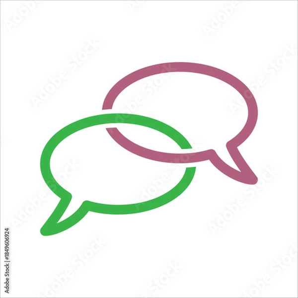 Fototapeta Speech bubble icon vector design template