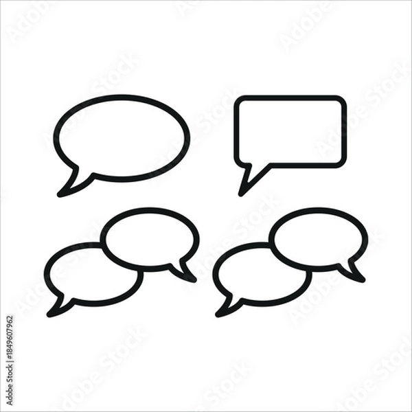 Fototapeta Speech bubble icon vector design template