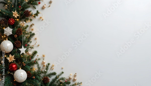 Fototapeta christmas background with christmas tree