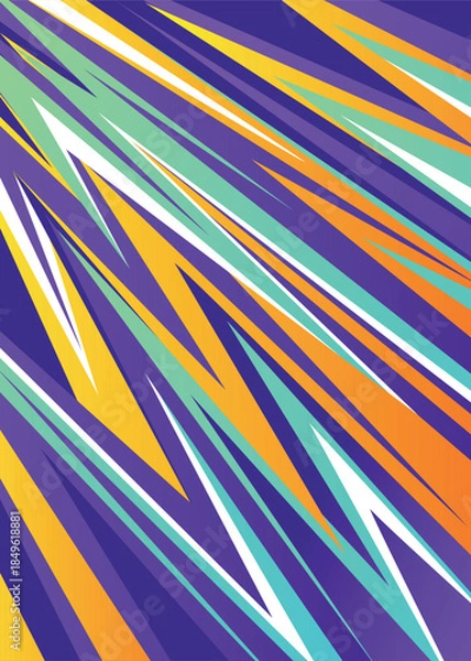 Obraz Dynamic Abstract Lighting Lines with Vibrant Colors
