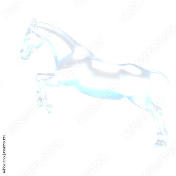 Obraz ガラスの馬 馬 3DCG レンダリング画像 ガラス
