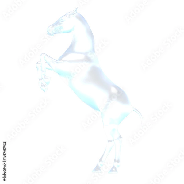 Obraz ガラスの馬 馬 3DCG レンダリング画像 ガラス
