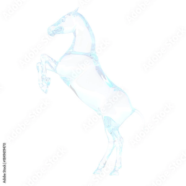 Obraz ガラスの馬 馬 3DCG レンダリング画像 ガラス
