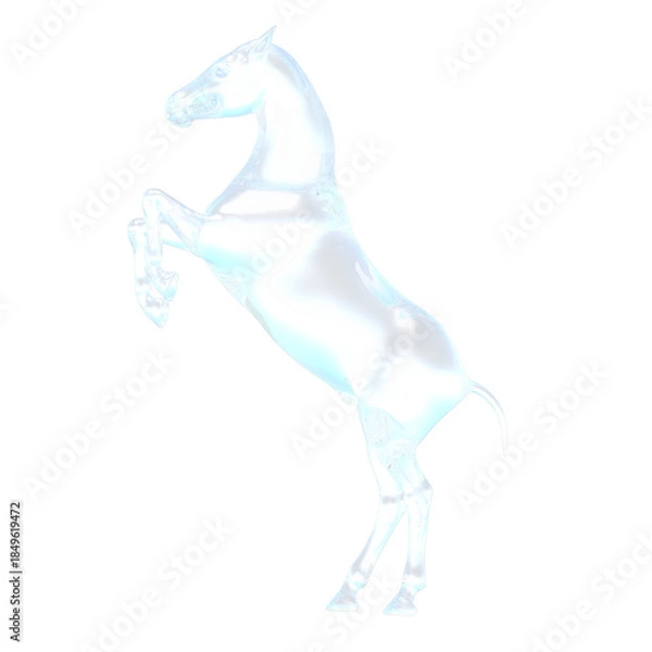Obraz ガラスの馬 馬 3DCG レンダリング画像 ガラス
