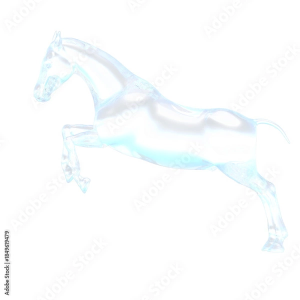 Obraz ガラスの馬 馬 3DCG レンダリング画像 ガラス

