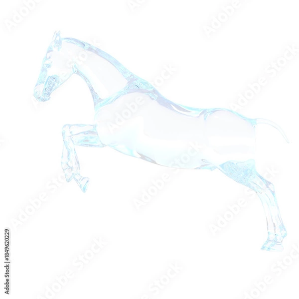 Obraz ガラスの馬 馬 3DCG レンダリング画像 ガラス
