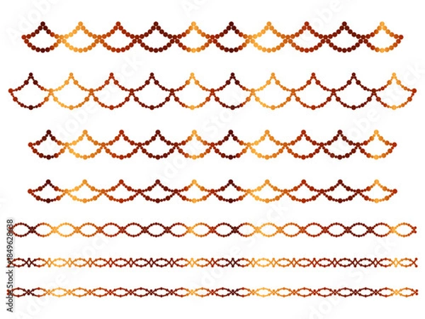 Obraz 丸、半円ラインうろこ2、9オレンジ