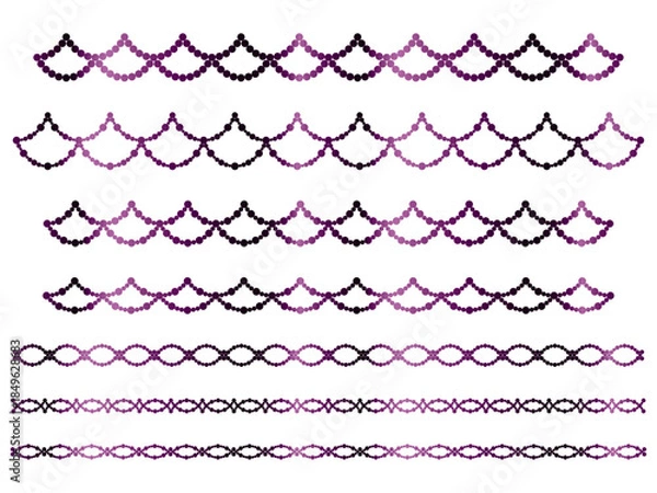 Obraz 丸、半円ラインうろこ2、13紫