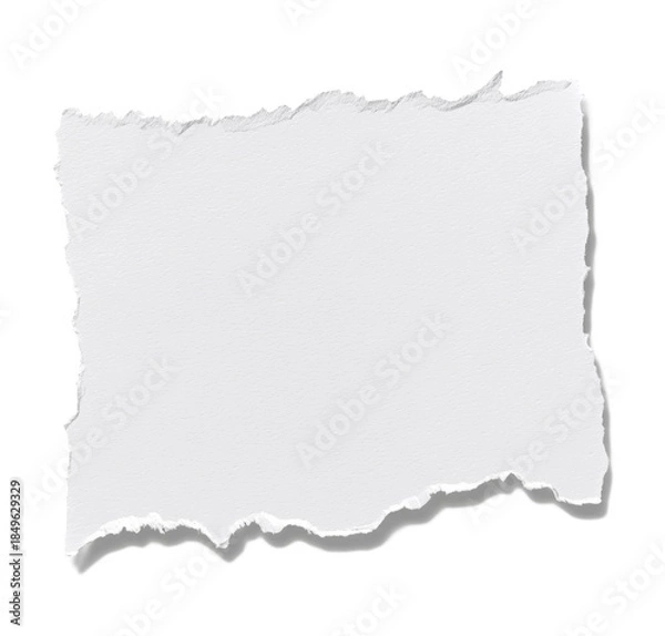 Obraz Torn White Paper with Shadow