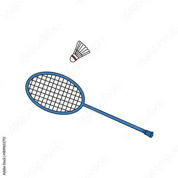 Obraz Make a Professional Badminton Racket Vector