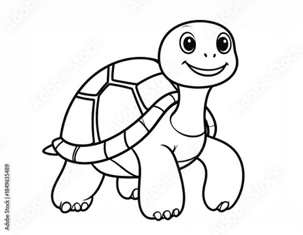 Fototapeta turtle on white background