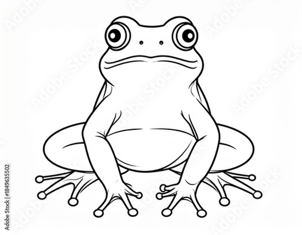 Fototapeta frog on a white background