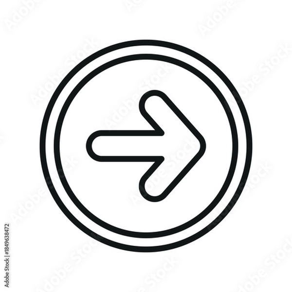 Obraz Right Arrow Icon Vector Collection