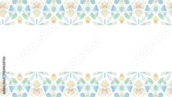 Obraz Colorful Floral Pattern Border Design Element.