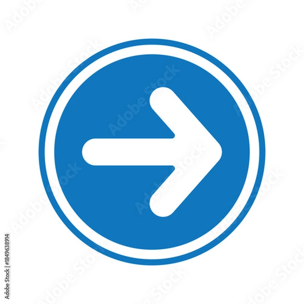 Fototapeta Right Arrow Icon Vector Collection