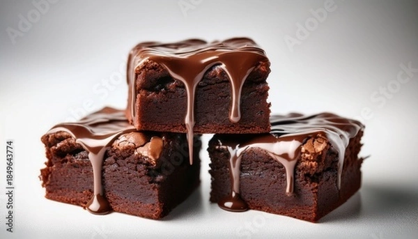 Obraz chocolate dessert on a white floor 