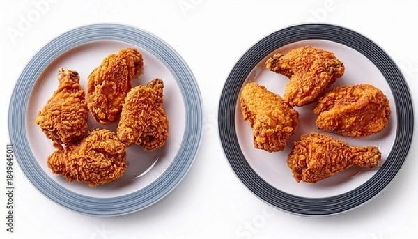 Obraz wings on the plate with white background 