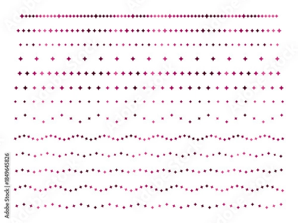 Obraz 四角星、ライン2、12マゼンタ