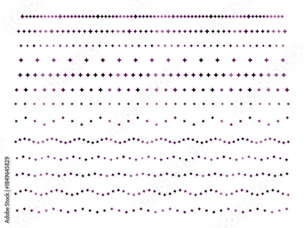 Obraz 四角星、ライン2、13紫
