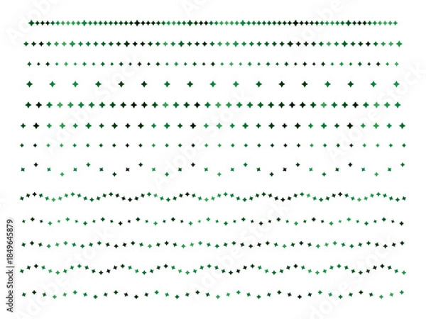 Obraz 四角星、ライン2、17緑