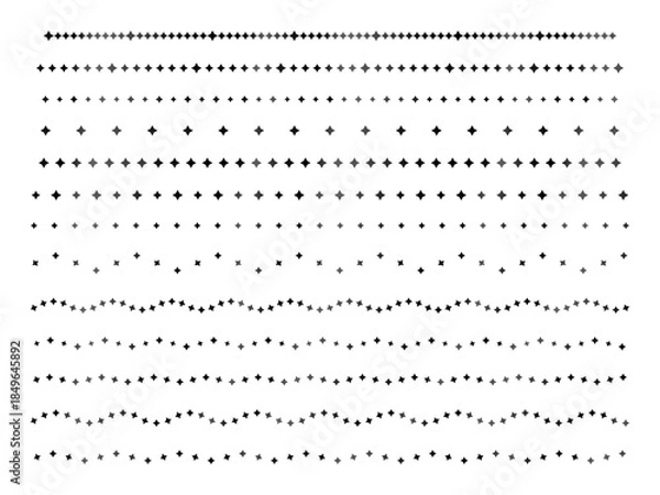 Obraz 四角星、ライン2、19黒