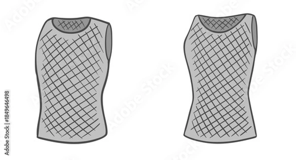 Obraz メッシュ（網目）タンクトップ・ベースレイヤー、メンズ、レディース