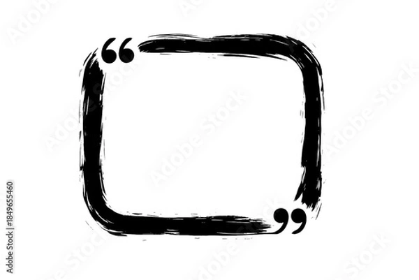 Obraz Black brush stroke quote box with subtle background