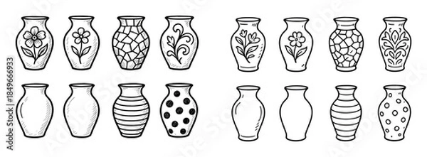 Obraz Flower Vase Icons