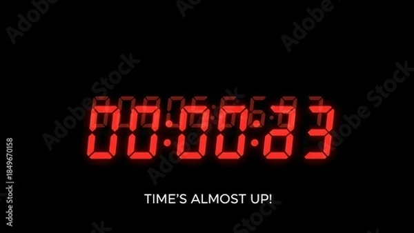 Obraz Digital Clock Countdown Times Almost Up.