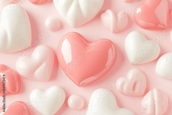 Fototapeta ハート, 形, デザイン, 模様, デコレーション, 壁紙, 情欲, シームレス, ロマンチスト, 日, 恋愛, 愛, ピンク, シンボル, イラスト, バレンタイン, ベクター, 休日, カード, 赤, 結婚式, お祝い, 背景, 文科系, 2 月 14 日, 贈り物, 紙, 色, 3d, グラス, ウォーターカラー, フレーム, 幸せな, 花, 挨拶, サイン, アニバーサリー, ばら, アイ