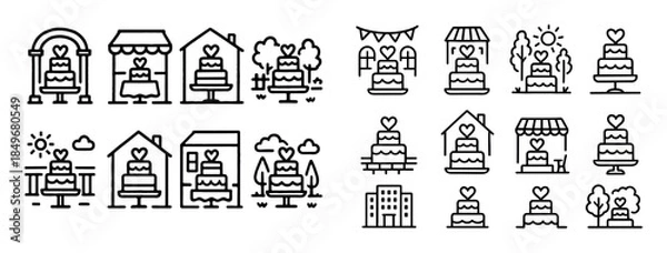 Obraz Wedding Venue Doodles