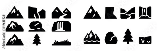 Fototapeta Mountain Icon Set