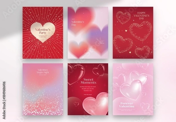 Obraz Valentine's Day Flyer Layout