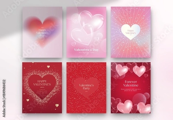 Obraz Valentine's Day Flyer Layout