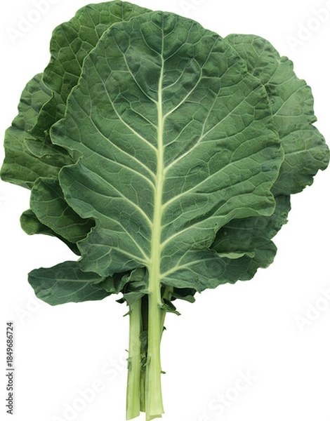 Obraz Collard Green Isolated On Transparent Background