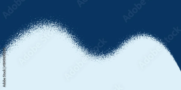 Obraz Blue noise grain background, pointillism gradient or dotwork pattern, vector dot effect. Halftone noise grain or speckled texture.