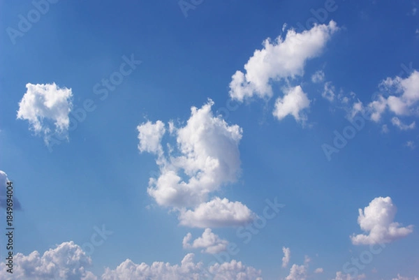 Fototapeta Blank sky surface with small clouds