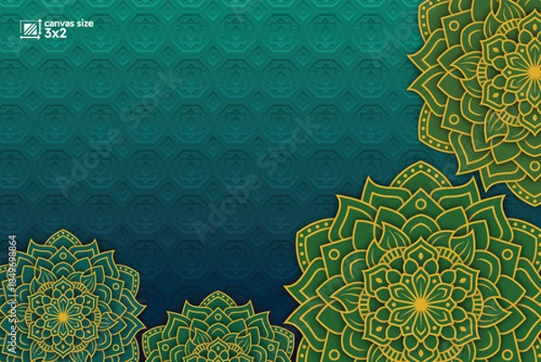 Obraz abstract islamic background with mandala and pattern