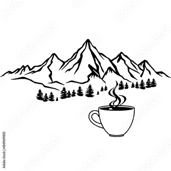 Obraz Coffee and mountains