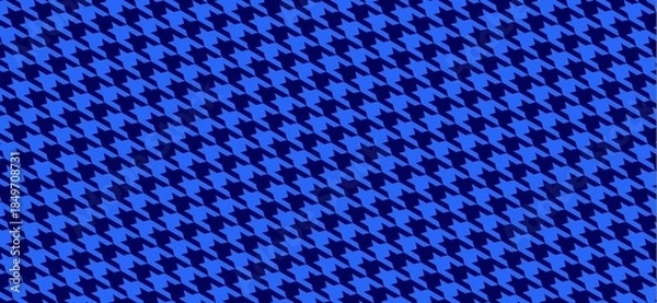 Obraz Houndstooth style motifs, classic repeating wallpaper, bold contrasting wide background