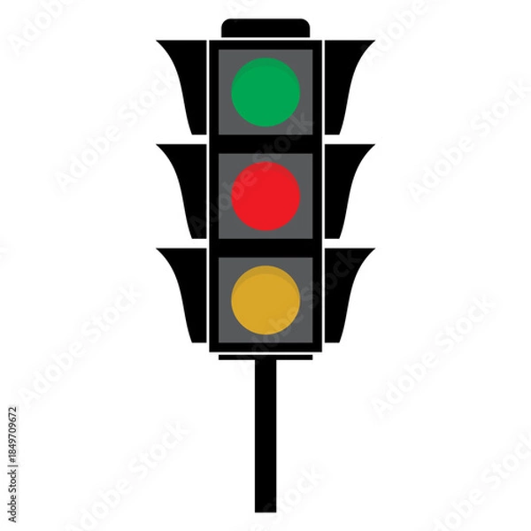 Fototapeta traffic light icon vector illustration