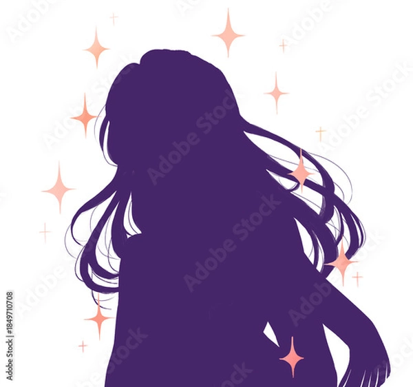 Fototapeta 外出する女性　冬　雪